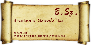 Brambora Szavéta névjegykártya
